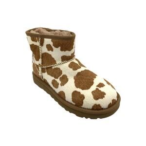 UGG Women's Ultra Mini Speckles Cow Hair Classic Boots Cow Print - Medium